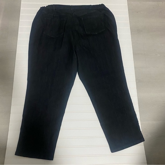 Allison Daley Women's Denim Jeans Black Plus Size 22WS Elastic Waist Both Sides - Picture 4 of 13